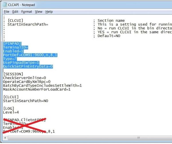 CreditLine PinPad Setup